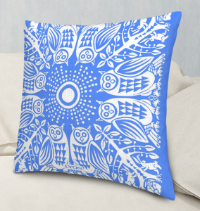 WISE OWL PILLOW - 16 SQ.