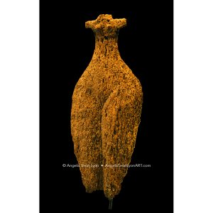 Ancient looking iconic stylized figure of a woman